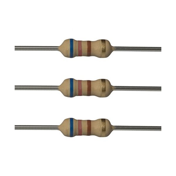 E-Projects 25EP514620R 620 Ohm Resistors, 1/4 W, 5% (Pack of 25)