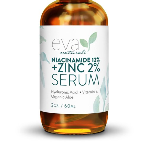 Niacinamide Serum for Face - 12% Niacinamide & 2% Zinc Serum with Hyaluronic Acid - Pore Minimizer, Improve Dark Spots, Redness Relief (2 oz)