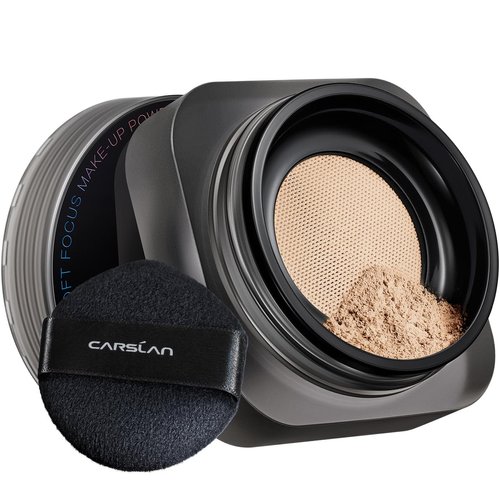 CARSLAN Soft Focus Loose Setting Powder, Lightweight Translucent Powder Setting Powder, Oil Control, Shine Free Face Powder, 24H Longlasting Waterpoof Powder Makeup, 05 Natural for Medium & Tan