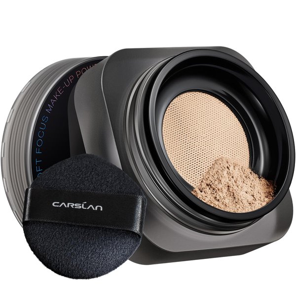 CARSLAN Soft Focus Loose Setting Powder, Lightweight Translucent Powder Setting Powder, Oil Control, Shine Free Face Powder, 24H Longlasting Waterpoof Powder Makeup, 05 Natural for Medium & Tan