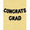 HOUSE OF PARTY Black Congrats Grad Balloons Banner - 16 Inch Black Graduation Foil Balloons for Graduation Party Decorations 2024, Congratulations Backdrop Balloons for Class of 2024 Graduation Decor