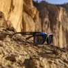 Suncloud Rambler - Polarized Sunglasses - for Men & Women - Matte Black + Polarized Blue Mirror Lenses
