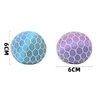 MEIEST 4 PCS Colorful Mesh Grape Stress Balls,Squeeze Color Change Ball Fidget Toy,Stress Relieve Sensory Balls,Stretchy Toys,Hand Exercise Bouncy Balls