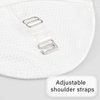 FERCAISH Underarm Sweat Pads - 1 Pairs Reusable Sweat Absorbing Guards with Shoulder Strap, Breathable and Washable Armpit Sweat Pads, Quick-Dry Anti-Perspiration Stickers for Women and Men(White)