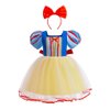 Dressy Daisy Princess Costumes with Headband Birthday Fancy Halloween Party Tulle Dress for Little Girls Size 6-7