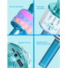 Amazmic Kids Karaoke Microphone Machine Toys for Girls Bluetooth Microphone with LED Light, Birthday Gift for Girls Boys 3 4 5 6 7 8 9 10 11 12 Year Old Kids Toys(Blue)