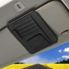 Small Leather Car Sun Visor Organizer Clip for Trucks/Cars, Car Card Sleeve Pocket Organizer, Car Visor Document Holder, Card, Sunglasses, Car Registration/Drving License, Insurance Info, Pen, Note
