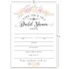 Bridal Shower Invitations with Envelopes - Set of 25 - Blank Bridal Shower Stationery - Floral and Beautiful Bridal Shower Supplies, Celebration of Love Print, 5x7 Simple Design Invitation