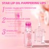 Ofanyia Color Changing Lip Oil, Moisturizing Color Changing Lip Gloss Plumping Lip Oil, Nourishing Long Lasting Non-sticky Big Brush Lip Tint Lip Oil (1Pc)