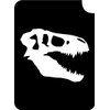 Dinosaur Body Art Glitter Makeup Tattoo Stencil- 5 Pack (T Rex Skull)