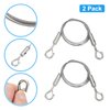 MECCANIXITY 100 x 1.5mm Adjustable Hanging Wires Kit, Heavy Duty Stainless Steel Wire Rope with Double Hooks for Picture Photo Light LED Screen Curtain Billboards DIY Mounting Clamp Pack of 2
