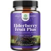 Black Elderberry Capsules Antioxidant Supplement - Elderberry Immune Support Skin Supplement with Skin Vitamins and Sambucus Elderberry Extract - Elderberry Supplement Immune System Support Supplement