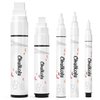 Chalkola 5 White Chalk Markers for Chalkboard Signs, Blackboard, Car Window, Bistro, Glass | 5 Variety Pack - Thin, Fine Tip, Bold & Jumbo Size Erasable Liquid Chalk Pens (1mm, 3mm, 6mm, 10mm, 15mm)