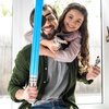 Cotiny 36 Pieces Inflatable Lightsabers Sword Toy Weapons Light Saber for Kids Teens Star Theme Party Supplies, 9 Colors