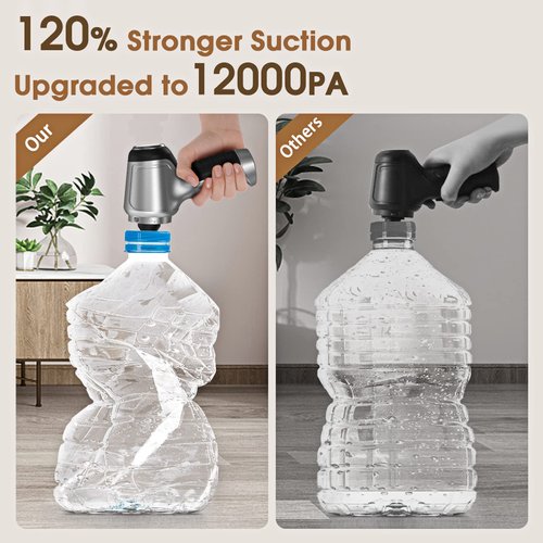 Mini Car Vacuum Cleaner,12000PA High Power Cordless Rechargeable Car Vacuum,3 in 1 Wireless Handheld Portable Car Vacuum,3 Washable Filters and Strong Suction Brushless Motor,for Car and Home Cleaning