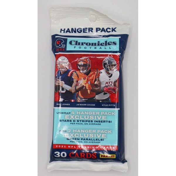 2021 Panini Chronicles NFL Football 30 Card Hanger Cello Pack - 30 Total Trading Cards