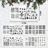 4 Pieces Christmas Nail Stamping Plates Set Snowflakes Elk Nail Art Plates Templates Christmas Tree Santa Claus Nail Stamper Xmas Snowman Printing Nail Polish Stamping Template Winter Nail Art Tools