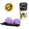 ActiveProZone Therapy Massage Ball - Instant Muscle Pain Relief. Proven Effective for Myofascial Release, Deep Tissue Pressure, Yoga & Trigger Point Treatments. Set - 2 Lacrosse Balls W/Mesh Bag