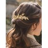 JAKAWIN Crystal Wedding Hair Comb Gold Flower Hair Piece Bride Accessories For Women Bridal Decorative