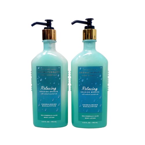 Generic Bath and Body Work Aromatherapy Relaxing Seaside Breeze Sandalwood Eucalyptus - Pack of Two - Body Lotion