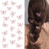 Butterfly Clips for Girls,20 Pcs Pink Hair Clips for Women,CUBACO Pretty Mini Butterfly Hair Clips for Girls and Women,Glitter Fairy Small Hair Clips,Cute y2k Accessories Clear Clips