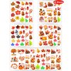 216 Pieces Cute Fall Leaf Temporary Tattoos Stickers,20 Sheets Fall Autumn Maple Leaves Themed Tattoos Stickers Party Decoration Supplies Party favors for Kids Adults