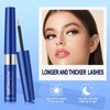 Lash Serum, Rapid Eyelash Growth Serum, Eyelash Serum for Eyelash Growth Thickness, Stronger, Healthier Lashes & Brows, Longer, Fuller, and Thicker Lashes, Vegan & Cruelty-Free (Dark Blue 3ML)