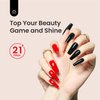 beetles Gel Polish 2Pcs 15ml No Wipe Top Coat High Gloss Shiny Long-Lasting Clear Gel Top Coat, Soak Off Nail Lamp Nail Gel, Home DIY Professional Manicure and Nail Salon