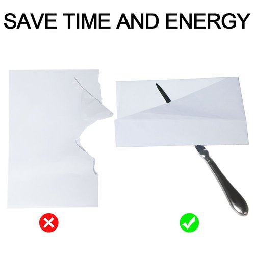 2 Pack Letter Opener, Envelope Open Slitter Metal Letter Opening Knife Silvery Hand Envelope Slitter for Home Office Supplies (9 Inch)