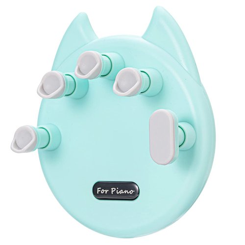 Koldot Piano Finger Trainer Silicone Hand Grip Exerciser Ergonomic Training Finger Pressing Posture Correction Tool for Guitar Piano Trigger Finger Training and Grip 1pair (Green)