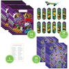 Unique Ninja Turtle Party Favors Pack - 16 Guests - TMNT Party Favor Bags, Sticker Sheets, Mini Skateboards, Checklist - Teenage Mutant Ninja Turtle Party Decorations & Supplies