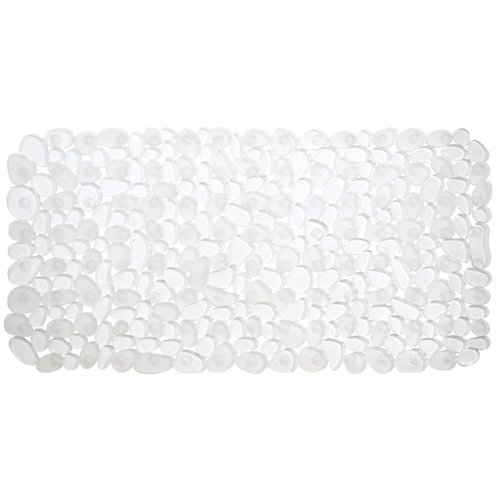 iDesign Pebblz Suction Non-Slip Bath Mat for Shower Bathtub Stall, Set of 1, Clear
