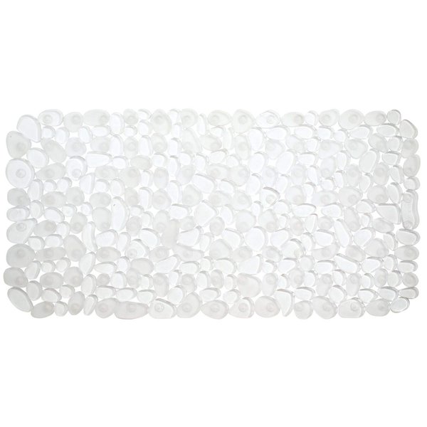 iDesign Pebblz Suction Non-Slip Bath Mat for Shower Bathtub Stall, Set of 1, Clear