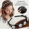 KKSS 4 Pcs Headband With Clips Accesorios Para El Cabello Clip Headbands for Girl head Bands for Women's Hair Braided Headbands for Women