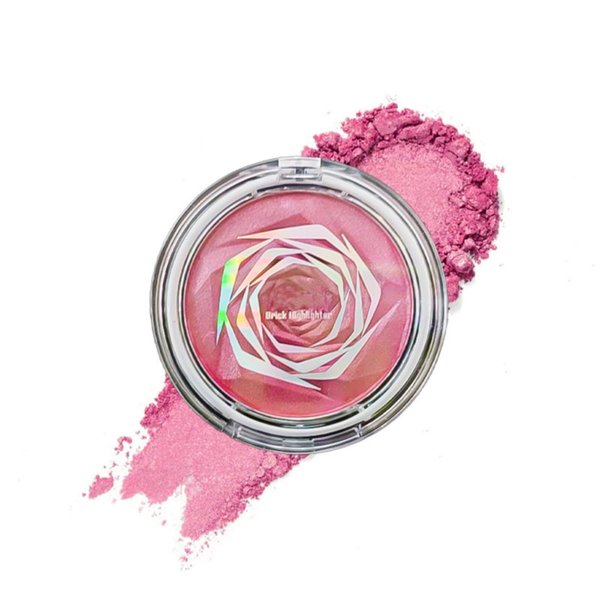 MAEPEOR Face Highlighter Palette 6 Colors Smooth Shimmer Highlighter Powder Palette Waterproof Longlasting Face Illuminator Highlighter Makeup (Color 05)