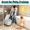 Maliton Travel Potty Seat for Toddler & Kid, Portable Potty Seat with Storage Bag, Foldable Potty Seat for Toddler Travel, Non-Slip Potty Training Toilet Seat Cover wth Splash Guard (Aqua Green)