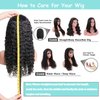20Inch Deep Wave Lace Front Wigs Human Hair-13x4 HD Transparent Deep Wave Frontal Wigs Human Hair Glueless Curly Wigs for Women 180% Density Curly Lace Front Human Hair Pre Plucked with Baby Hair