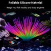Uniclife Aquarium Imitative Rainbow Sea Urchin Ball Artificial Silicone Ornament with Glowing Effect for Fish Tank Landscape Decoration