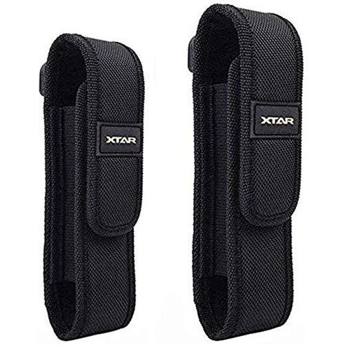 Flashlight Holster Flashlight Holder Molle Flashlight Pouch Tactical Flashlight Pouch Holster for 5"-8" Flashlight for Duty Belt, 2-Pack