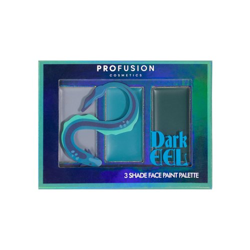 Profusion Cosmetics Sea Witch Face and Body Paint, Dive into Halloween With Long Wearing and Richly Pigmented Shades, Creamy Formula for Wickedly Realistic Looks With 3 Shade Palette (Dark Eel)