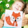 Boqin DIY String Art Kit - Cute Fox Craft Kit with String Art Patterns, Pushpins, Crafting Supplies, String Art Kit for Kids Gift for 9-12 Girls Unique Gift for Home Wall Decorations