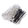 80 Pack White Rhinestone Hair Pins and U Shape Hairpins, findTop Wedding Hair Clips Professional Hairdressing Grip with Storage Bottle (40 Crystal Pins & 40 U Shape Pins)