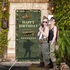 Camo Happy Birthday Backdrop Banner Army Military Camouflage Theme Door Decor for Veterans Soliders Men Boys Birthday Party Favors Decorations Supplies 35.4x72.8in-BECKTEN
