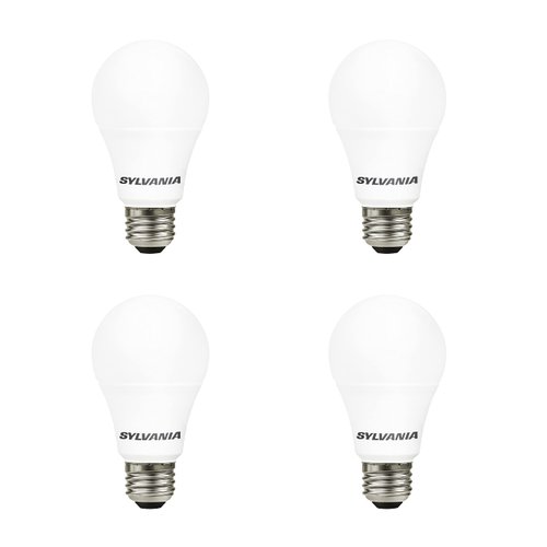 SYLVANIA LED Light Bulb, 100W Equivalent A19, Efficient 14W, Frosted Finish, 1500 Lumens, Bright White - 4 Pack (78102)