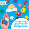 OOLY Creatibles, 12 Colors Air Dry Clay Kit for Kids Craft, Modeling Clay with 3 Shaping Tools, Craft Supplies & Materials, Airdry Clay DIY Art Set for Kids Ages 6 and Up