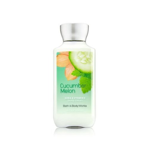 Bath & Body Works - Signature Collection -Cucumber Melon - Body Lotion 8 Fl Oz - Shower Gel 10 Fl Oz & Shower Sponge Gift Set Men or Women