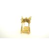 Generic Tiny small gold tone flower metal hair claw clip