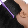 SOPHIRE 100% Real Hair Mannequin Head Training Head with stand, 18" Hairdresser Cosmetology Mannequin Manikin Training Practice Head Doll for Female Hairstyling - Black
