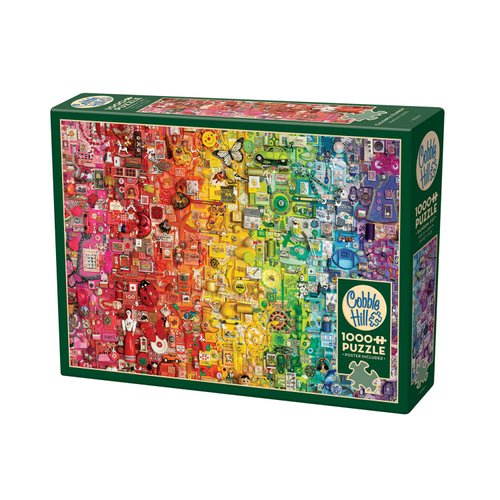 Cobble Hill 1000 Piece Puzzle - Colourful Rainbow - Sample Poster Included