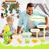 EKUEASYKU Dinosaur Bath Toys for Kids Ages 1-3 2-4 4-8 Toddler Bath Toys Whirling Waterfall Water Toys Fishing Games Bathtub Bath Time Tub Toys Girls Boys Color Movement Learning